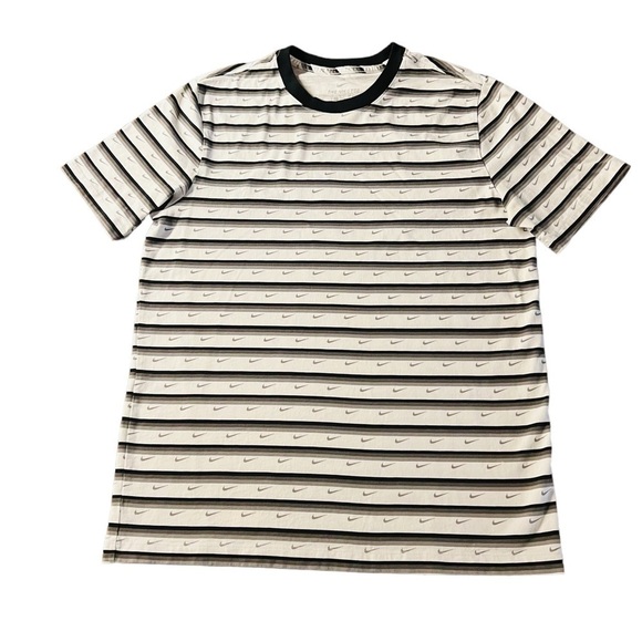 NIKE MENS STRIPED SHORT SLEEVE T-SHIRT SIZE LARGE - Picture 1 of 7